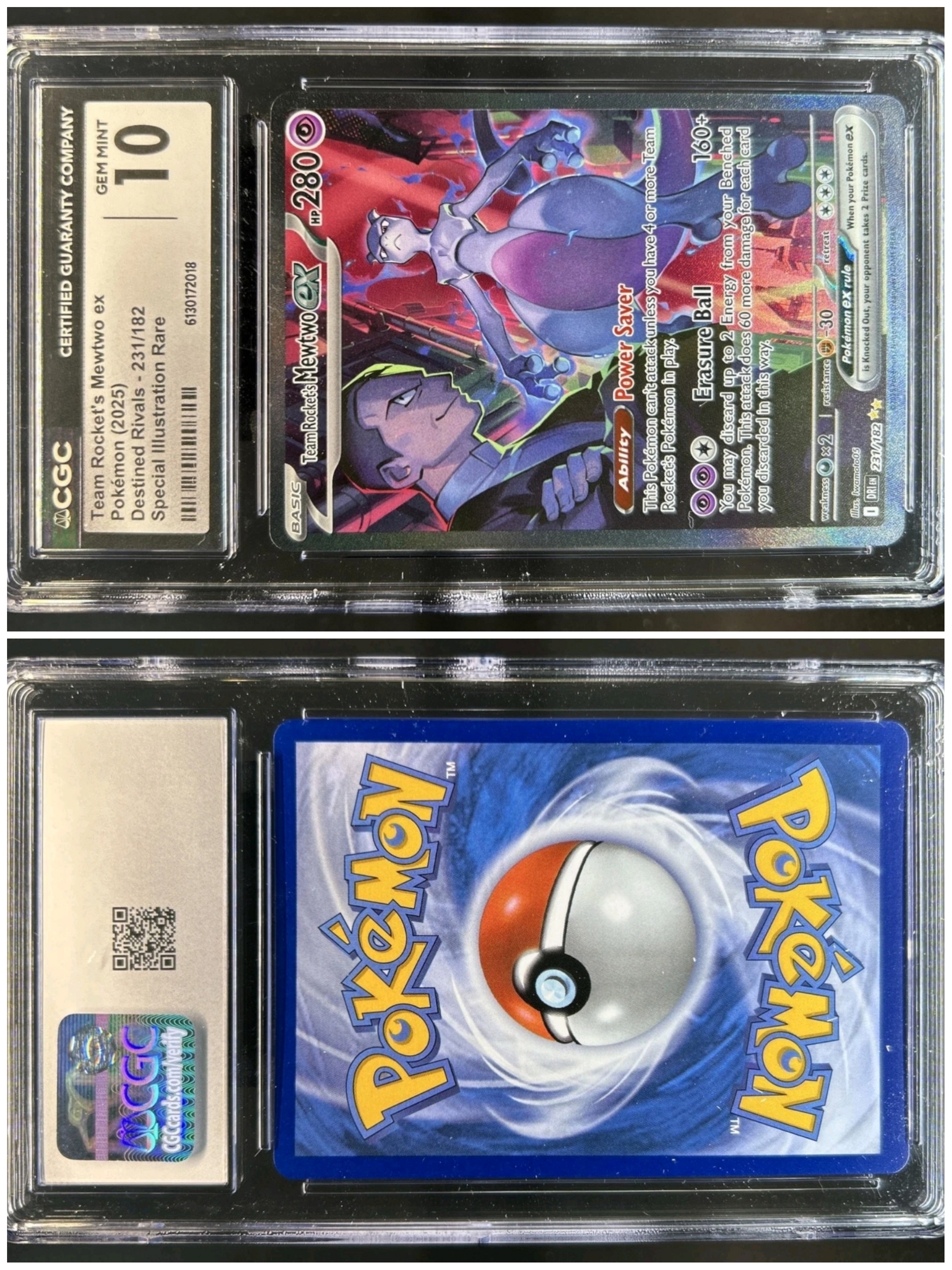 CGC10 Mewtwo ex Team Rocket's #231 DRI